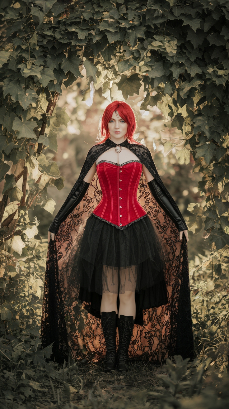 Red and Black Fantasy Outfit: Unleash Your Imagination outfit idea