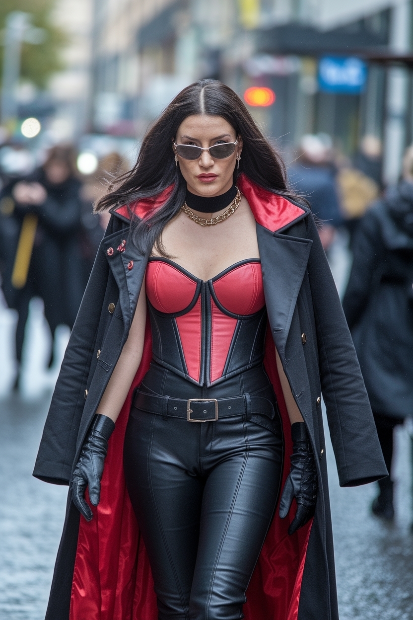 Bold Red and Black Outfits for Women Baddie Looks outfit idea