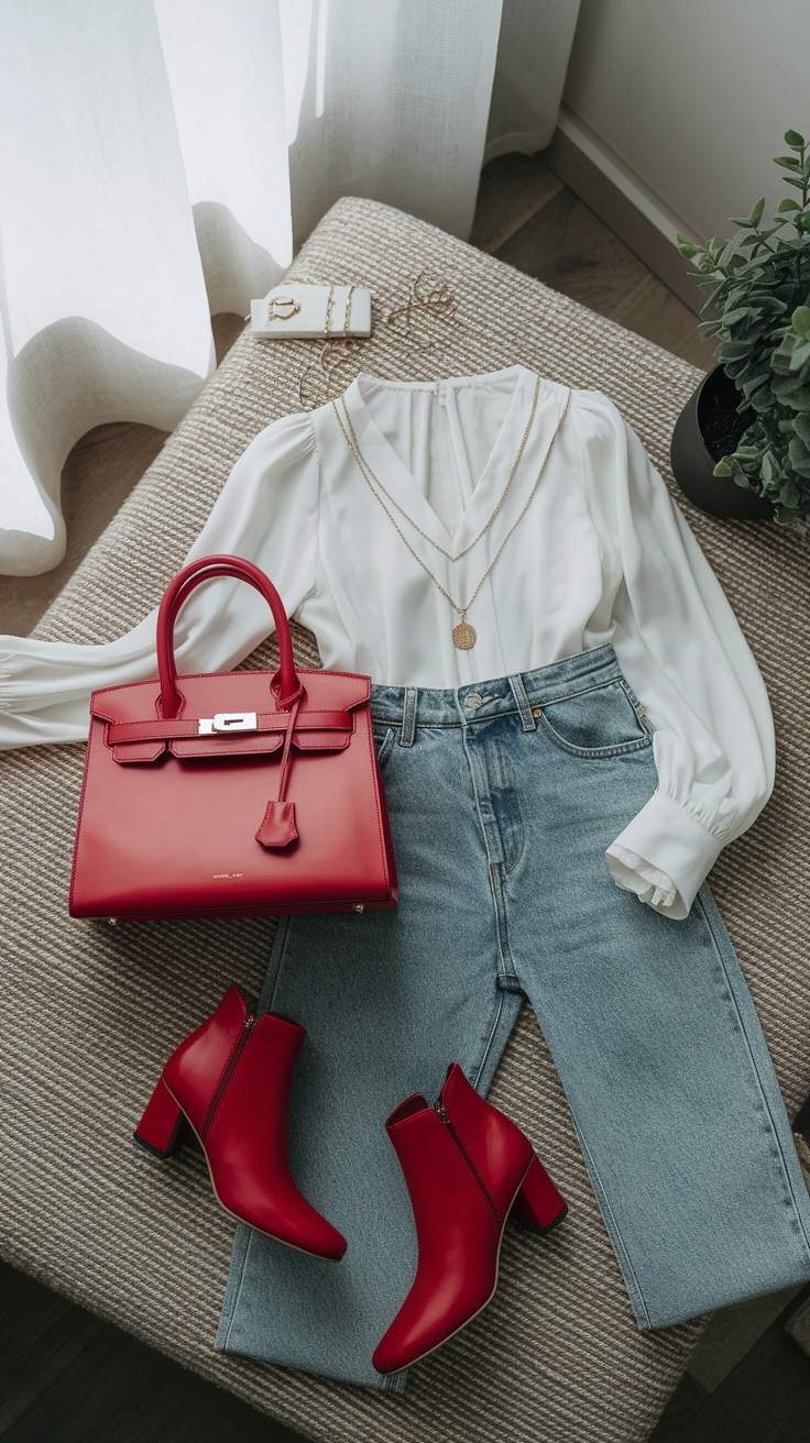 Trendy Red Bag Outfit Ideas for Every Occasion outfit idea