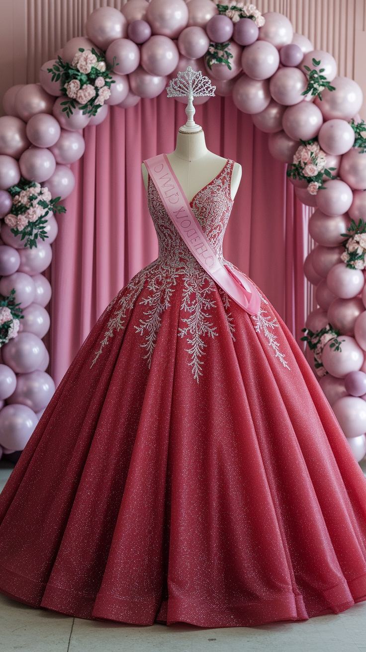 Gorgeous Red Dress Sweet 16 Styles for the Birthday Girl outfit idea