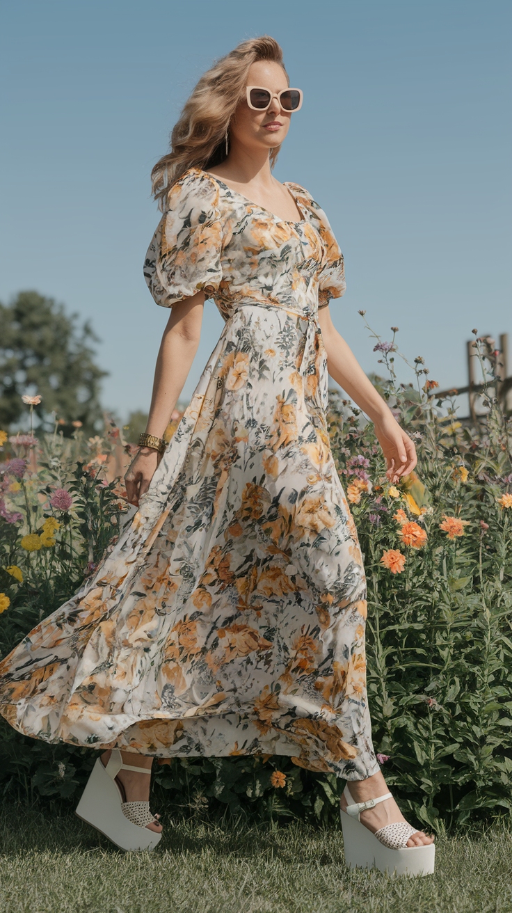 Curating a Retro Floral Outfit for Spring outfit idea