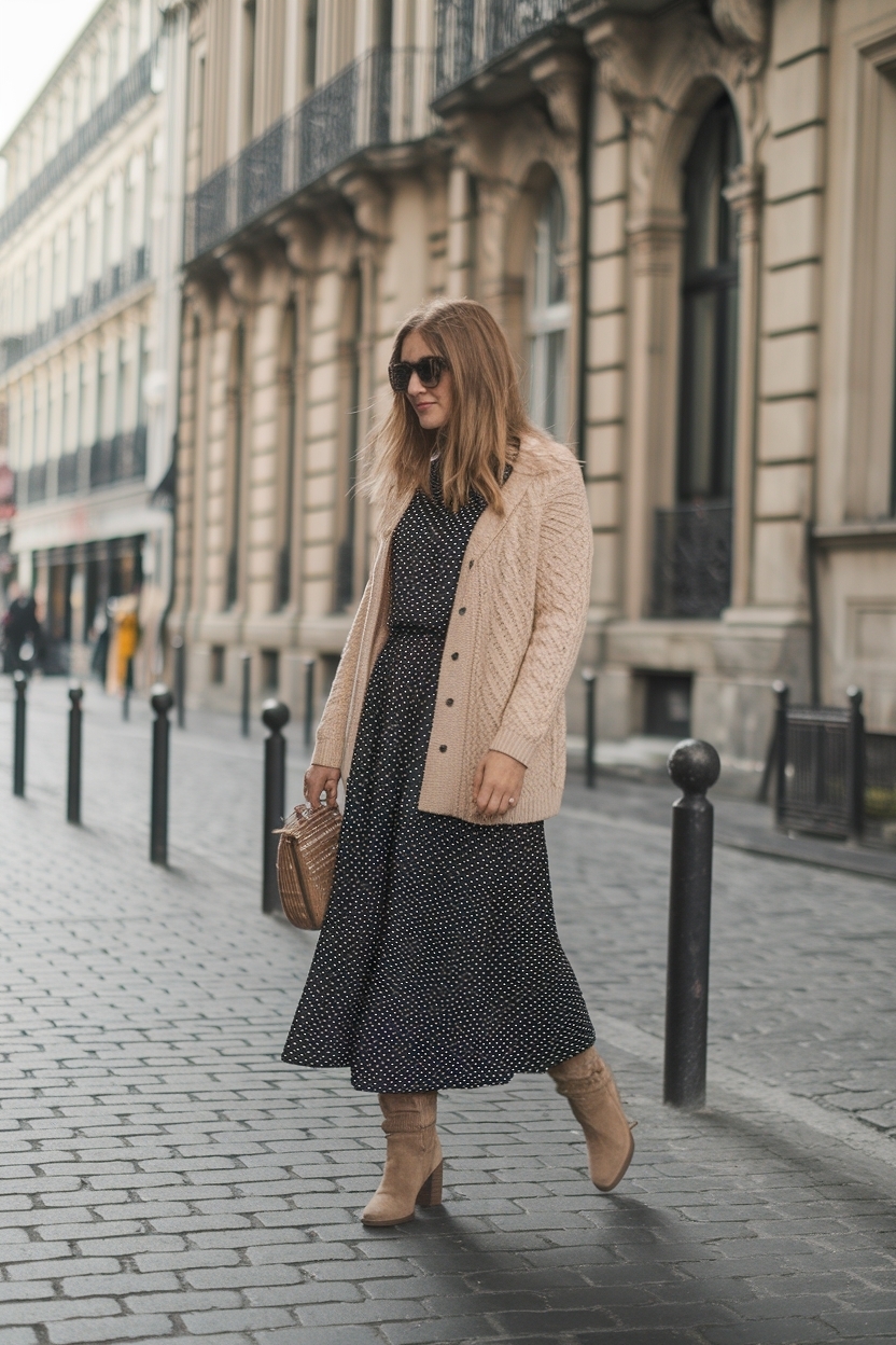 Fashion Tips for Wearing a Robe avec Pull Par Dessus outfit idea