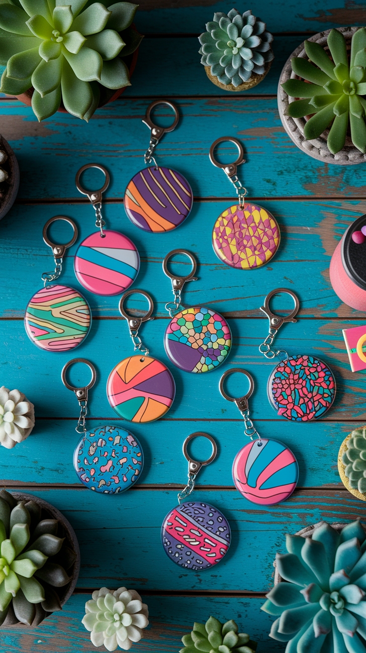 Creative Round Acrylic Keychain Ideas for Everyone outfit idea