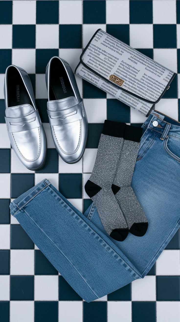 Silver Metallic Shoes Outfit: Elevate Your Ensemble outfit idea