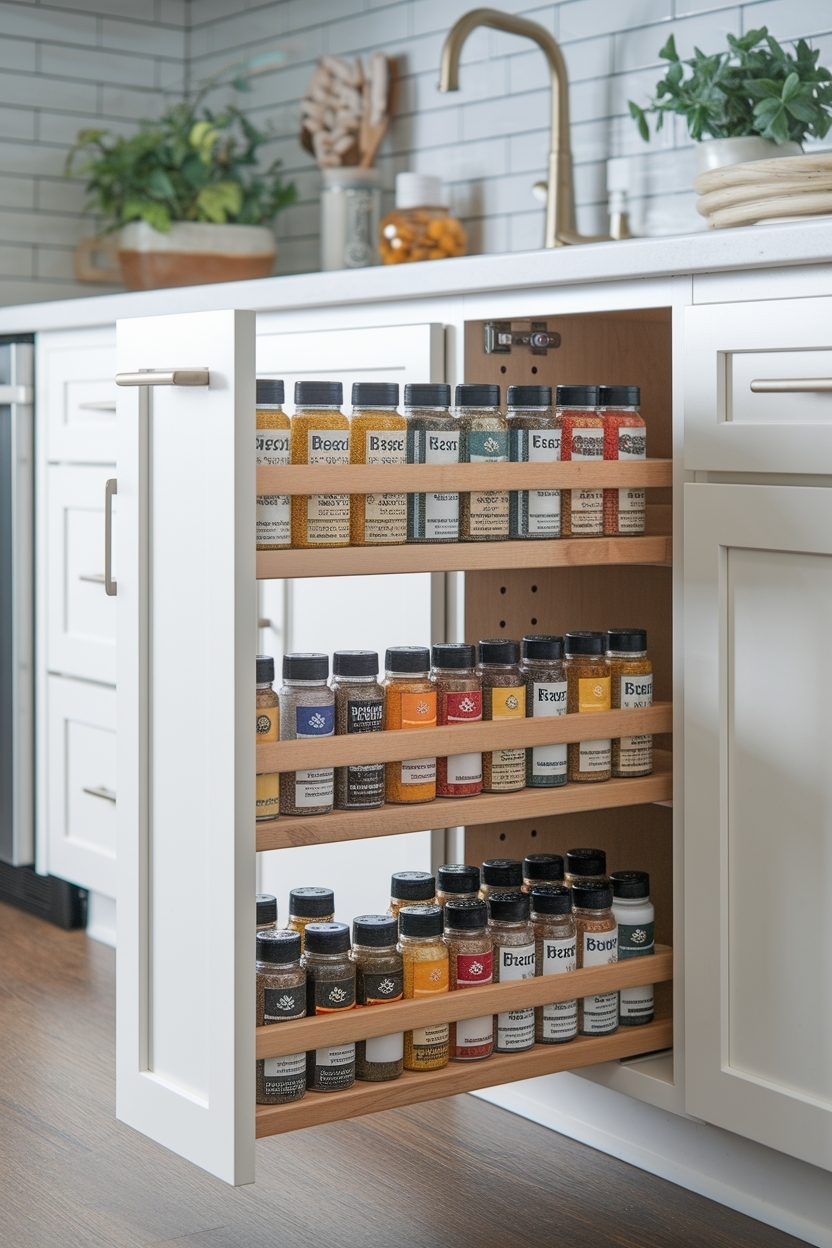 Spice Rack Cabinet Pull Out: Organizing Your Kitchen Space outfit idea