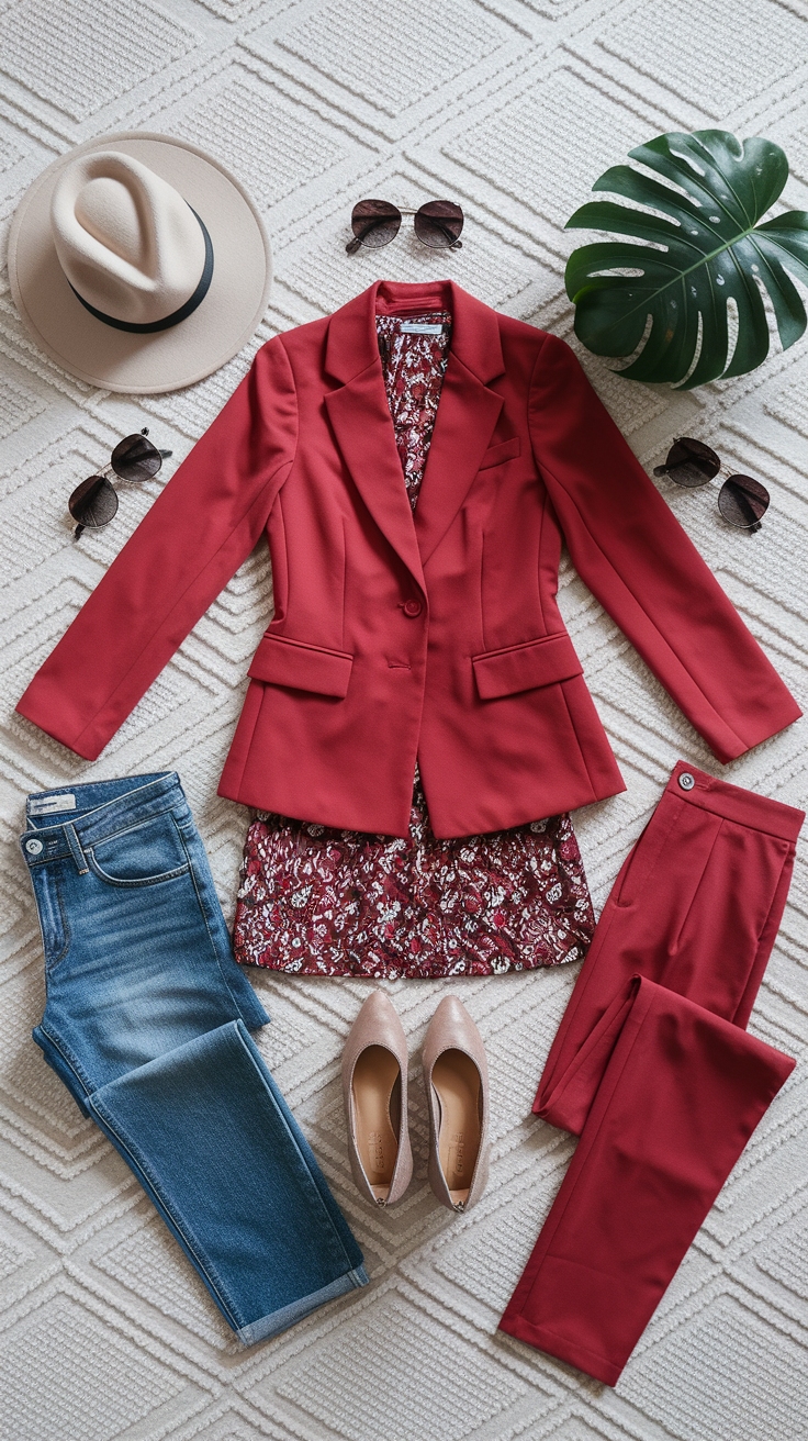 Styling a Red Blazer: Tips for a Bold Statement Outfit outfit idea