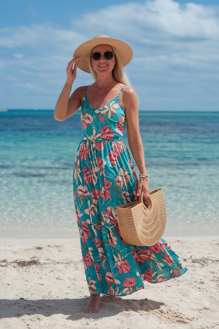 Summer Outfits Women Over 40: Beach Maxi Dress Ideas outfit idea