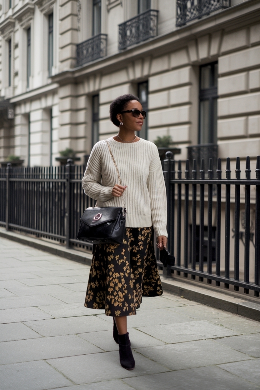 Sweater Over Dress Outfit Black Women: Cozy and Stylish Looks outfit idea