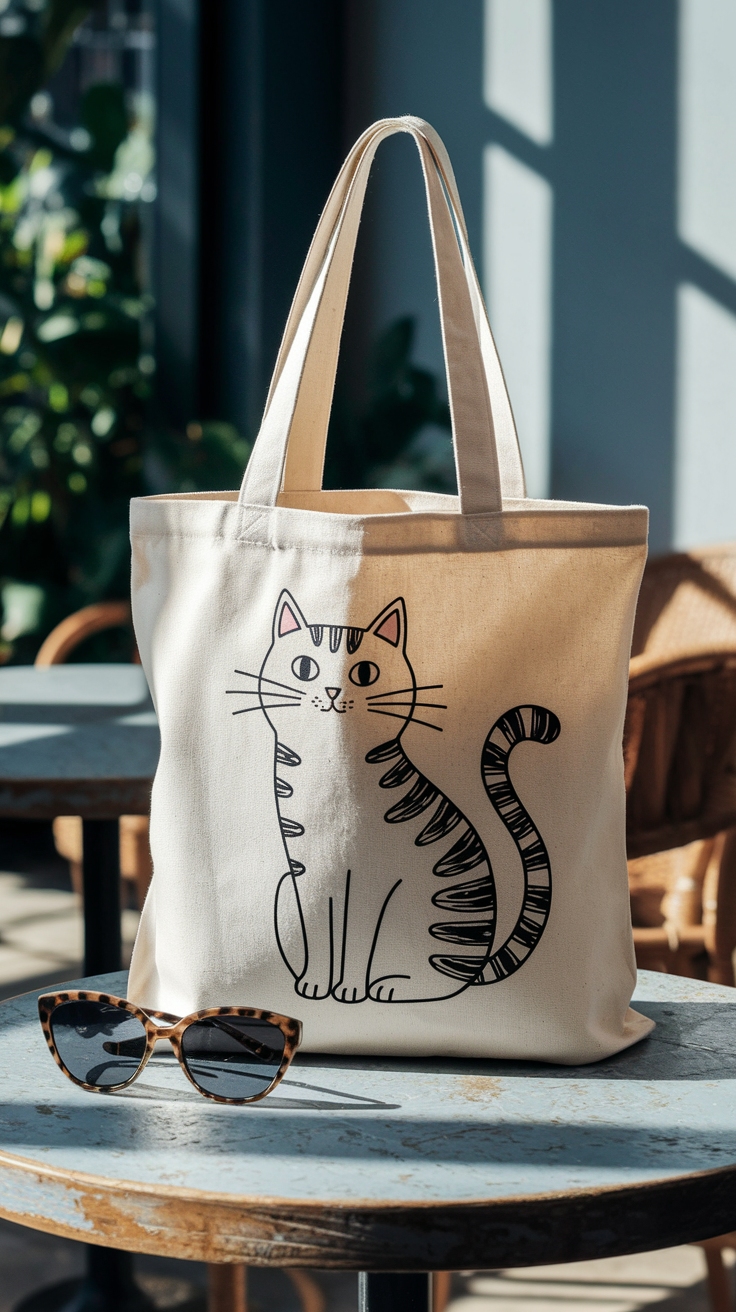Tote Bag Cat Design: Show Off Your Feline Love outfit idea