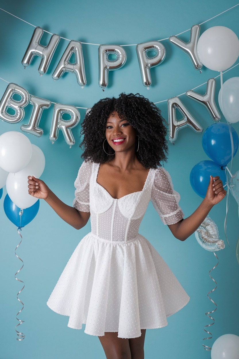 Timeless Choices: White Birthday Dress Black Women Prefer outfit idea