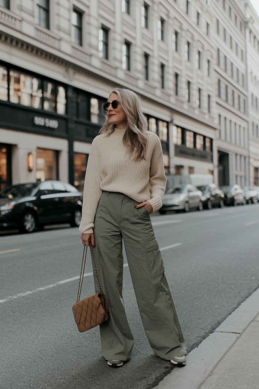 Trendy Wide Leg Cargo Pants Outfit for Casual Days outfit idea