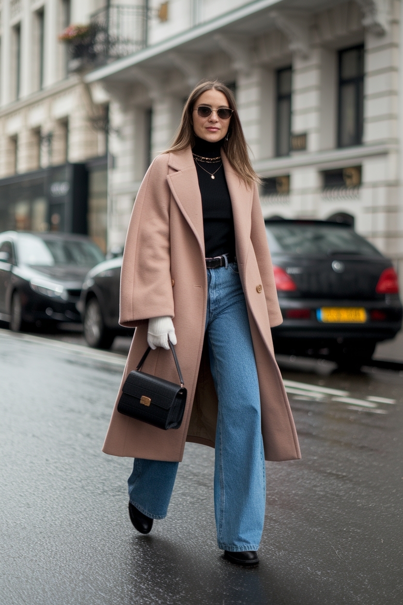 Wide Leg Jeans Outfit Winter: Cozy and Fashionable Choices outfit idea