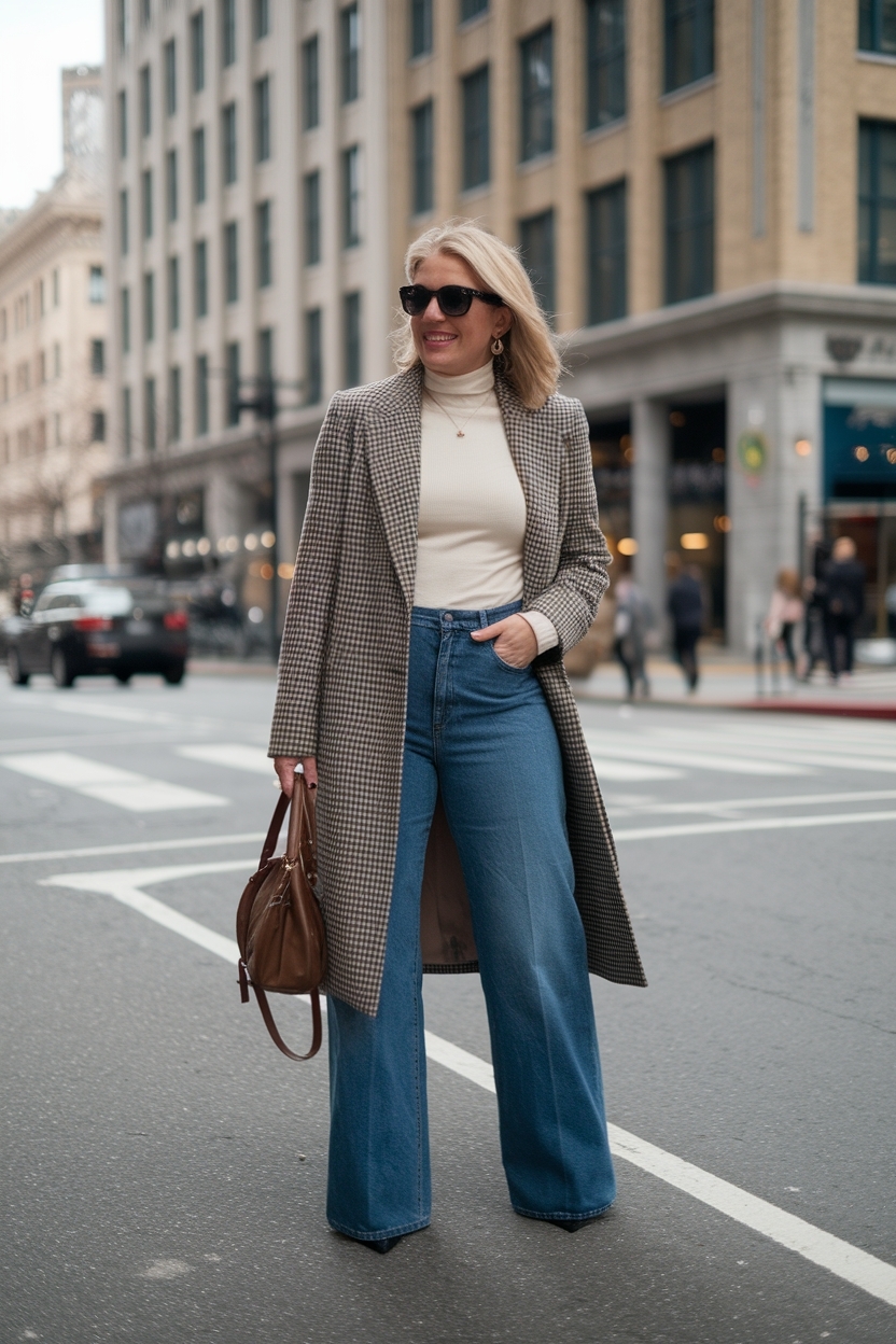 Wide Leg Jeans Outfit Women Over 30: Age-Defying Fashion outfit idea