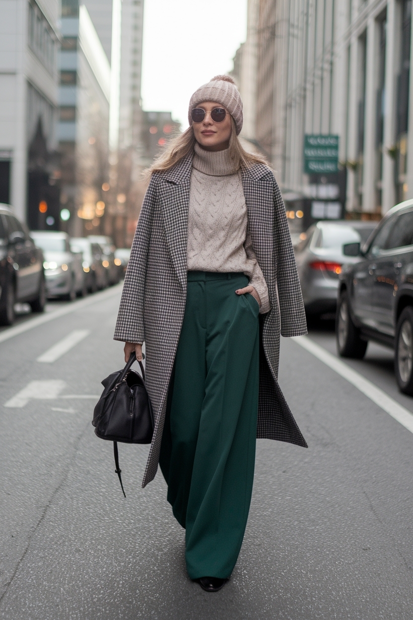 Cozy Wide Leg Pants Winter Outfit for Cold Weather outfit idea