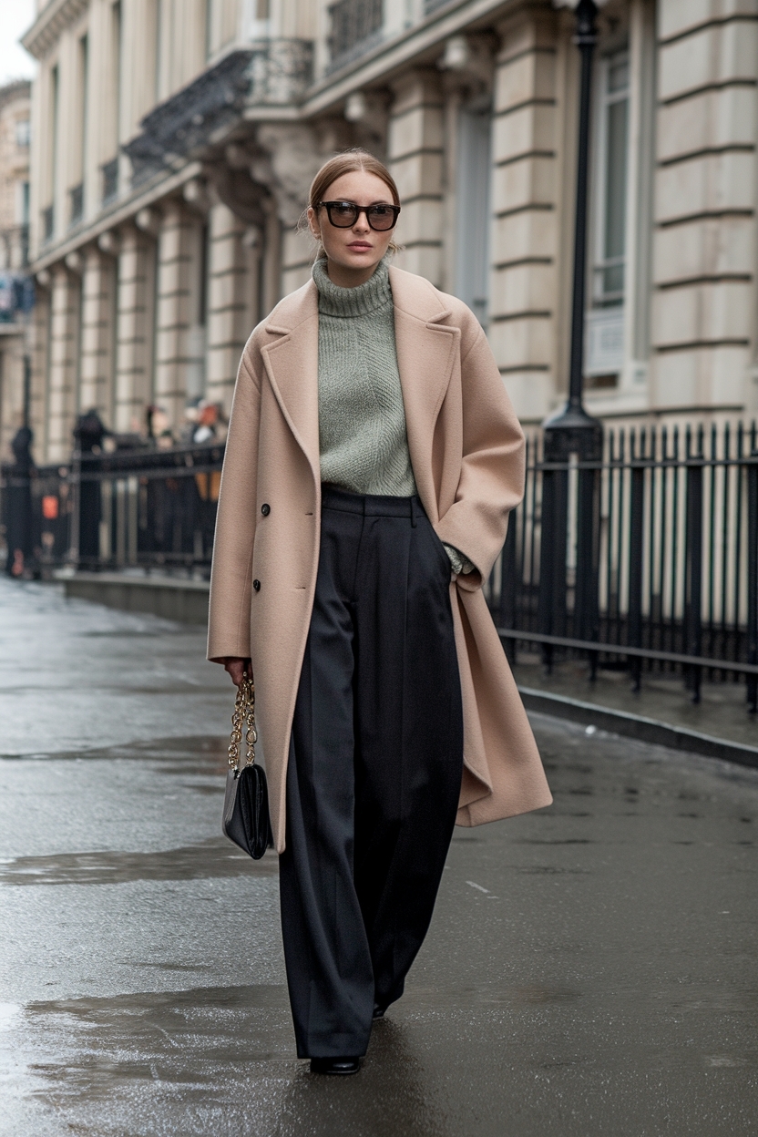 Wide Leg Trousers Outfit Winter for Comfort and Style outfit idea