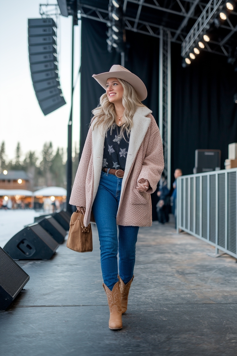 Winter Country Concert Outfit Ideas: Dress for the Chill outfit idea
