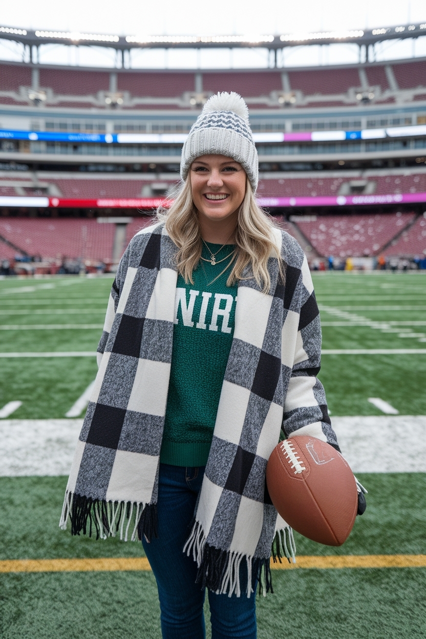 Winter Game Day Outfit Football: Chic Layers for Comfort outfit idea