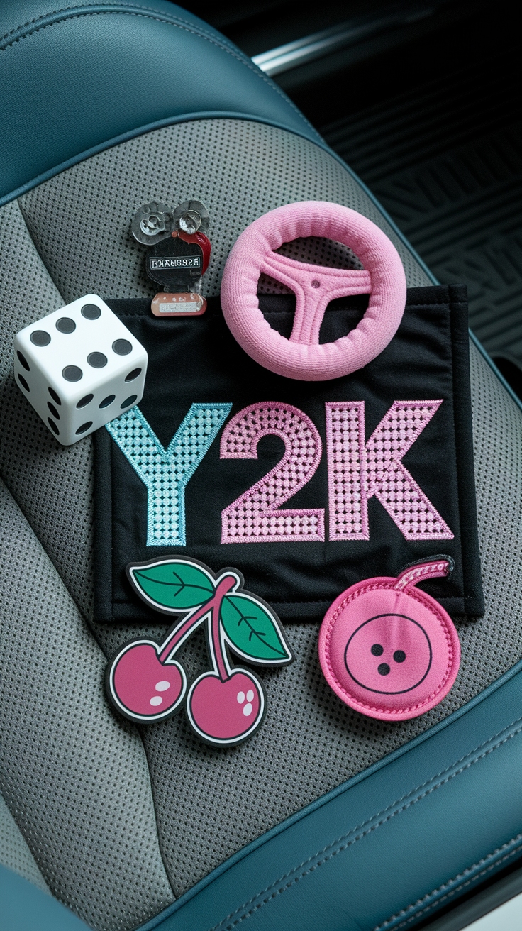 Y2K Car Accessories for a Retro Vibe outfit idea