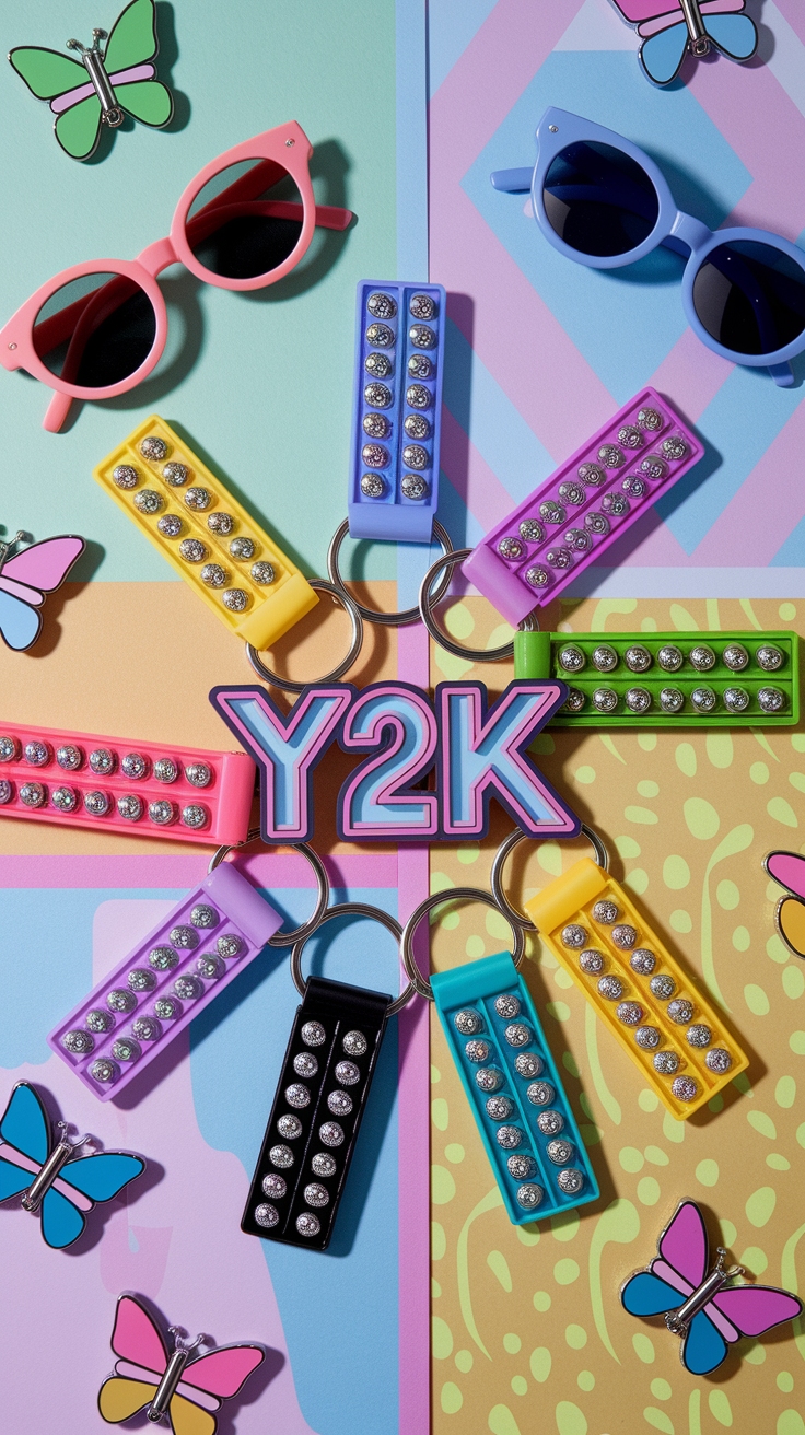 Y2K Keychain Trends: How to Accessorize with Flair outfit idea