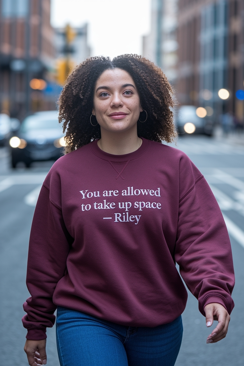 You Are Allowed to Take Up Space Riley O: Embrace Your Worth outfit idea